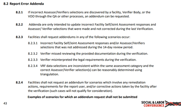 What impact will the suspension of the SLCP Report Error Addenda have ...